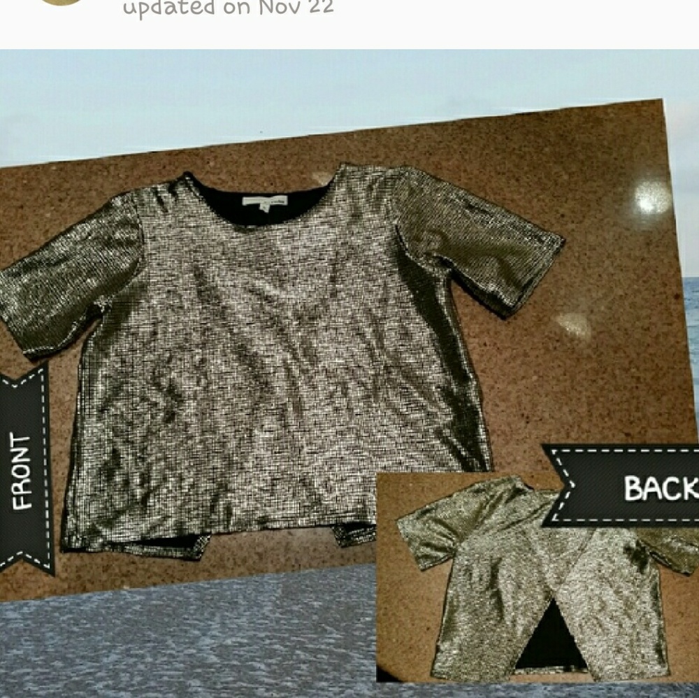 Nordstrom gold soft metallic t